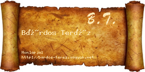Bárdos Teréz névjegykártya