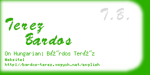 terez bardos business card